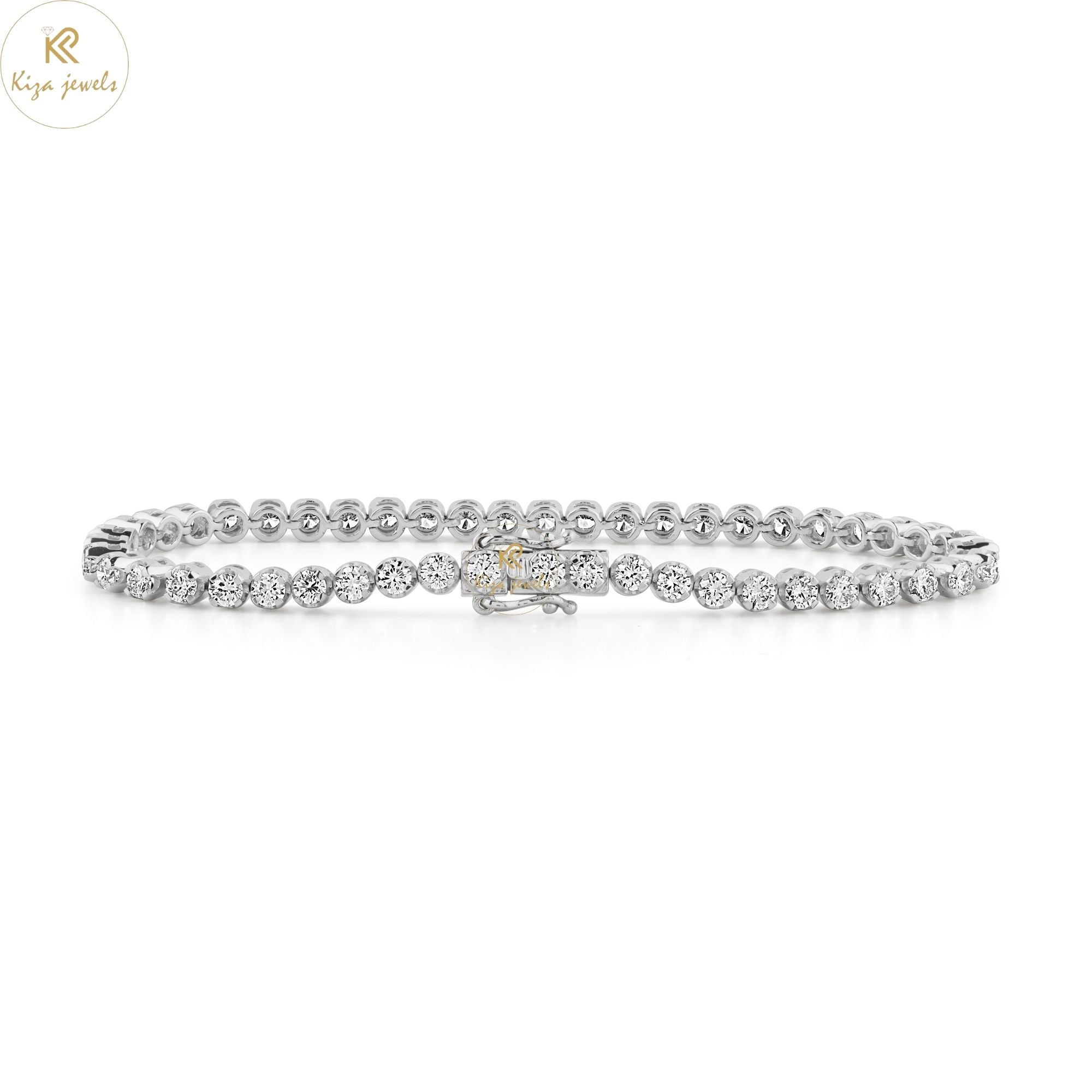 1.94 TDW Round Cut Diamond Tennis Bracelet