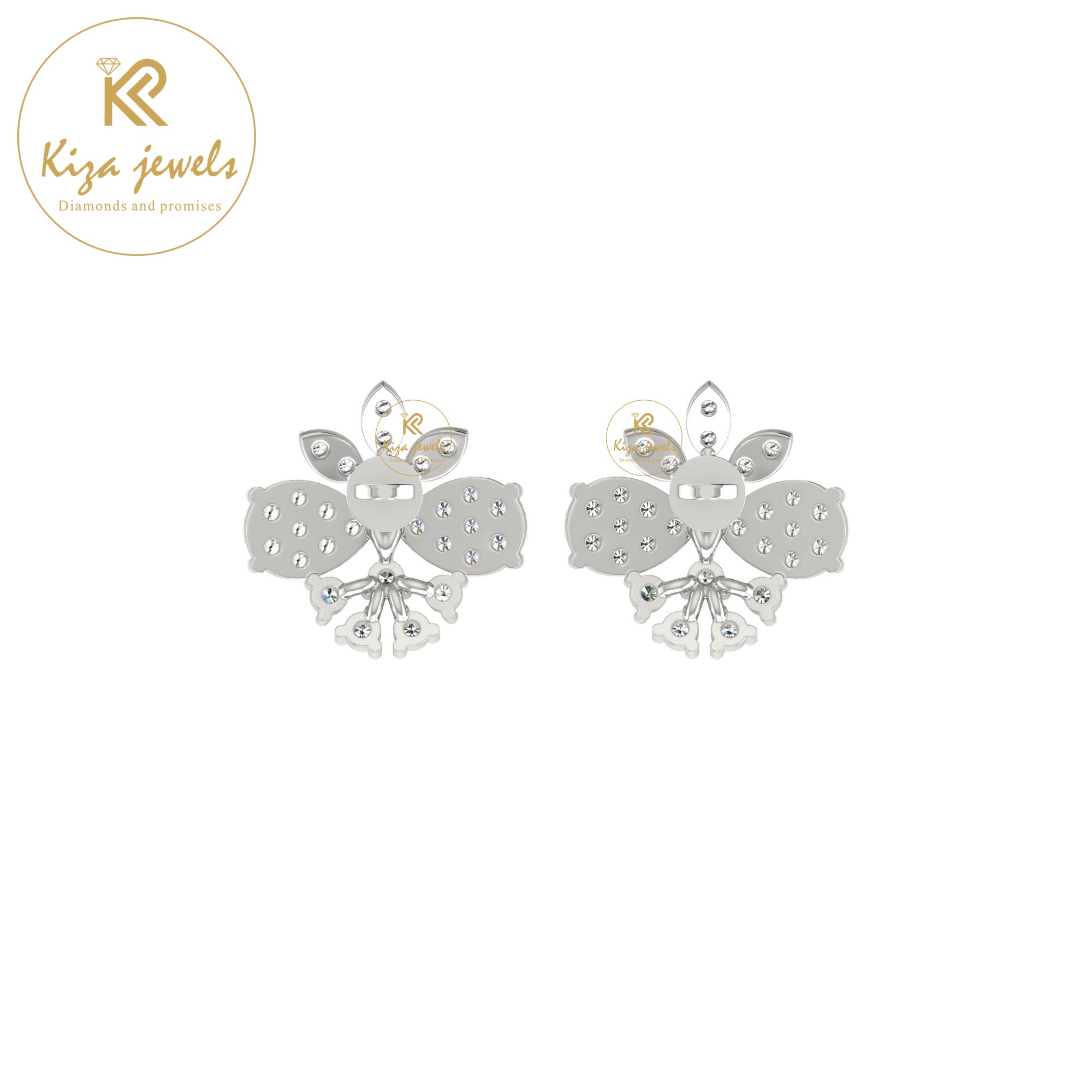 0.54 TDW Round Cut Diamond Women's Stud Earring