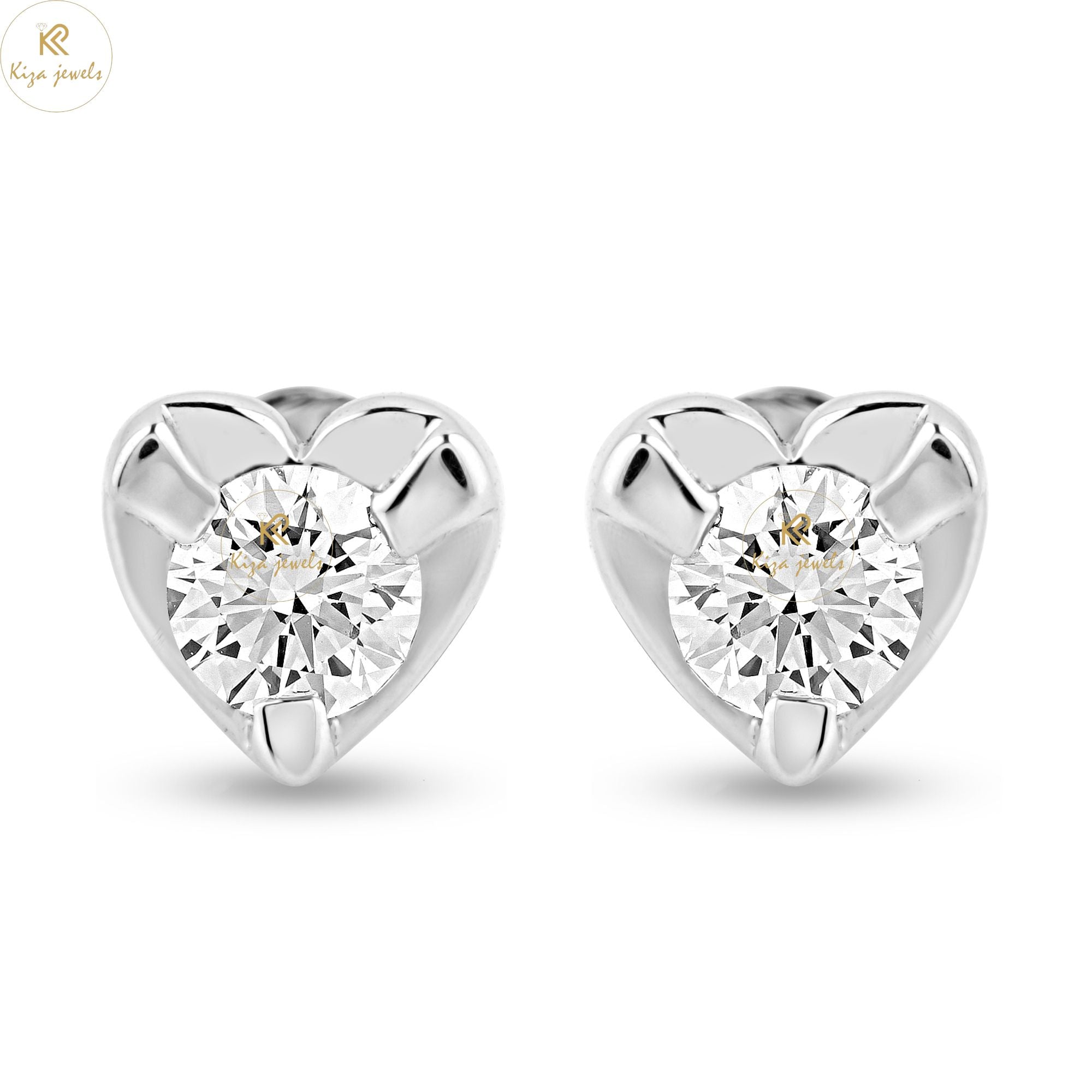 0.68 TDW Round Cut Diamond Stud Earring