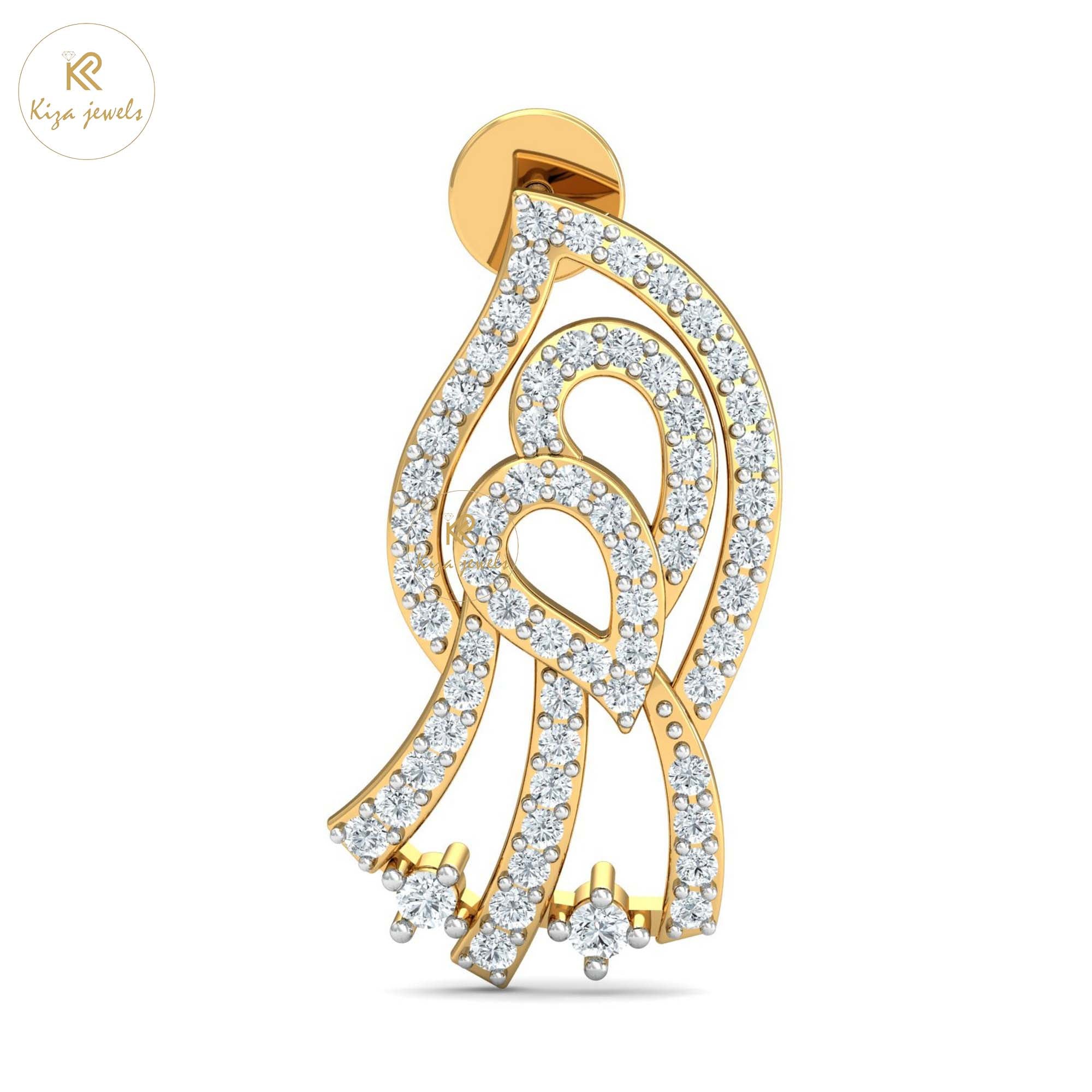 3.147 TDW Round Cut Diamond Yellow Gold Charm Necklace