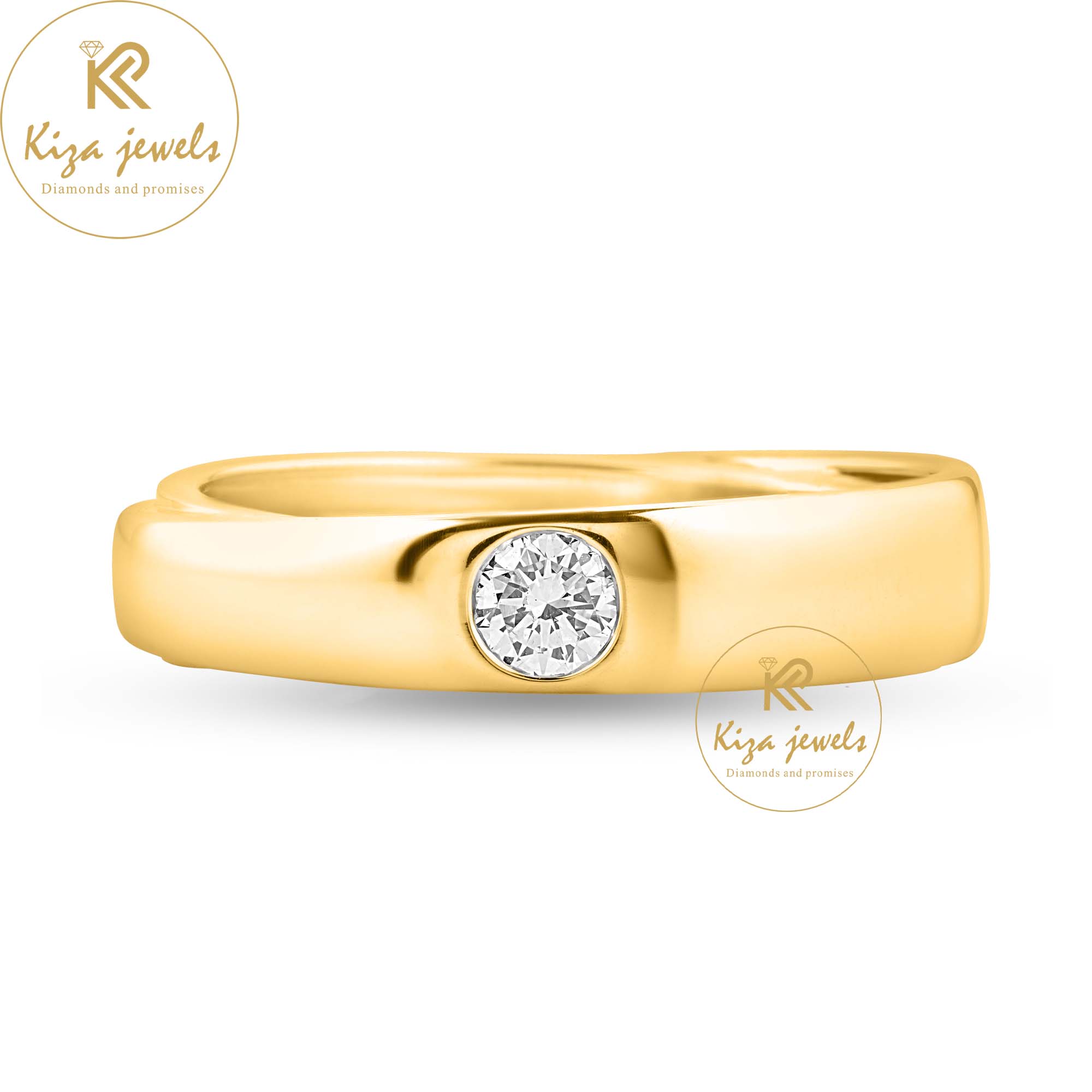 0.36 TDW Round Cut Diamond Solitaire Ring