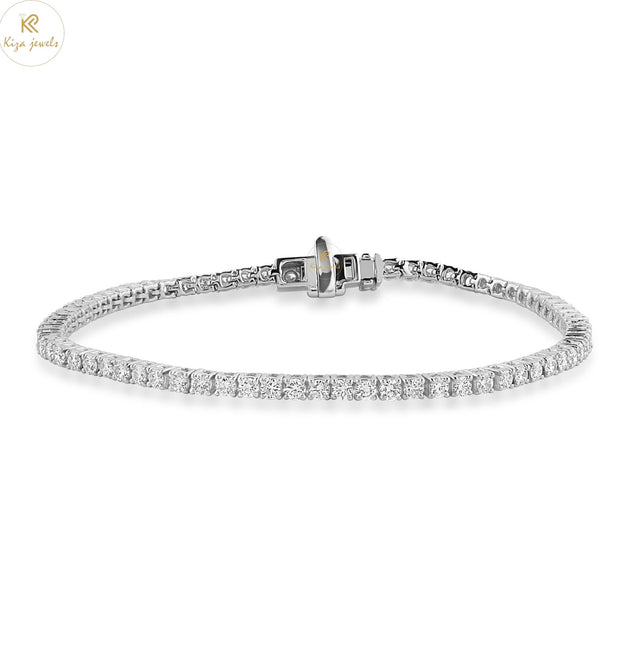 1.80 TDW Round Cut Diamond Tennis Bracelet