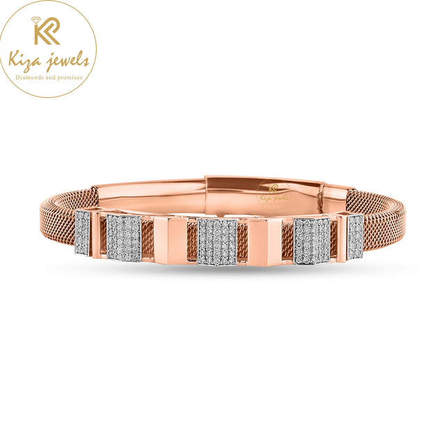 0.88 TDW Round Cut Diamond Slider Bracelet