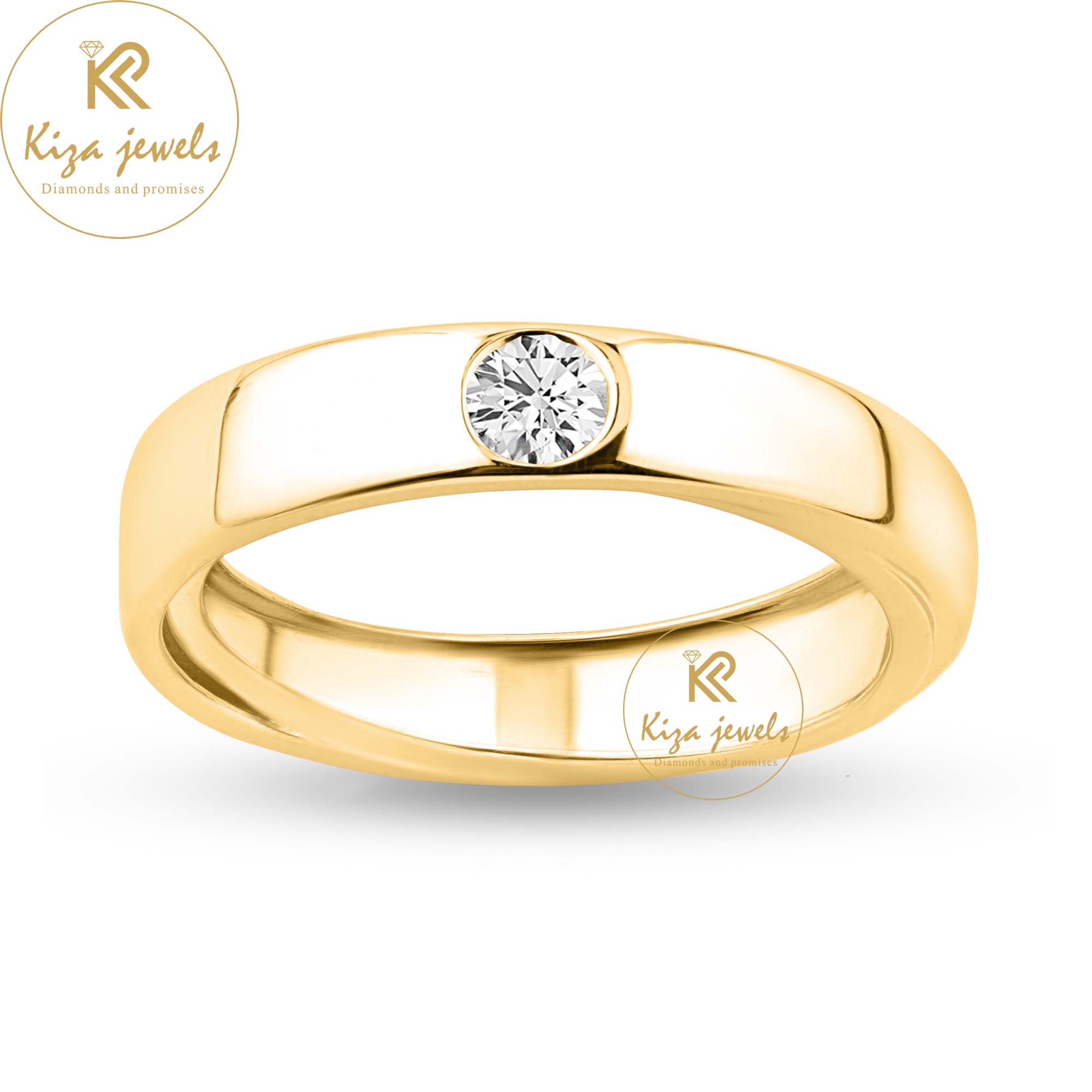 0.36 TDW Round Cut Diamond Solitaire Ring