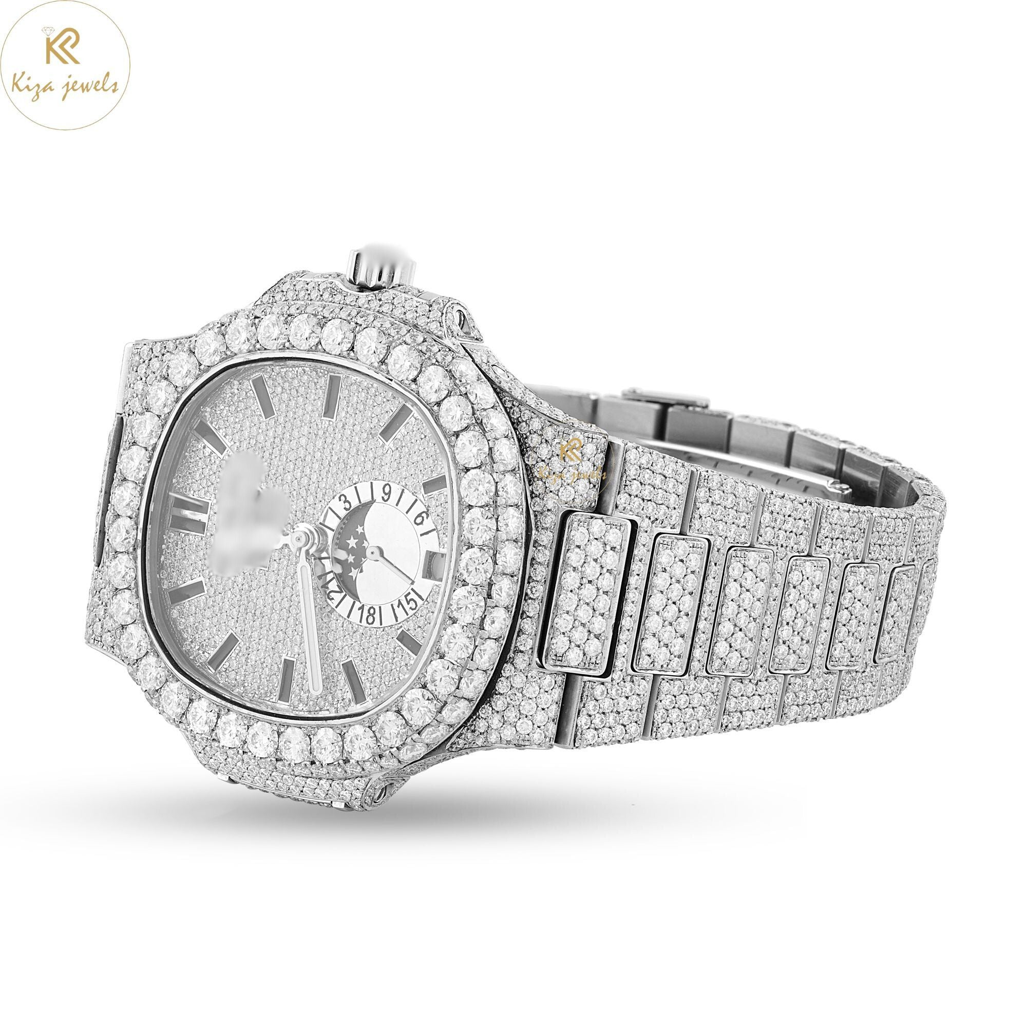 22.25 TDW Round Cut Men's Diamond Watch