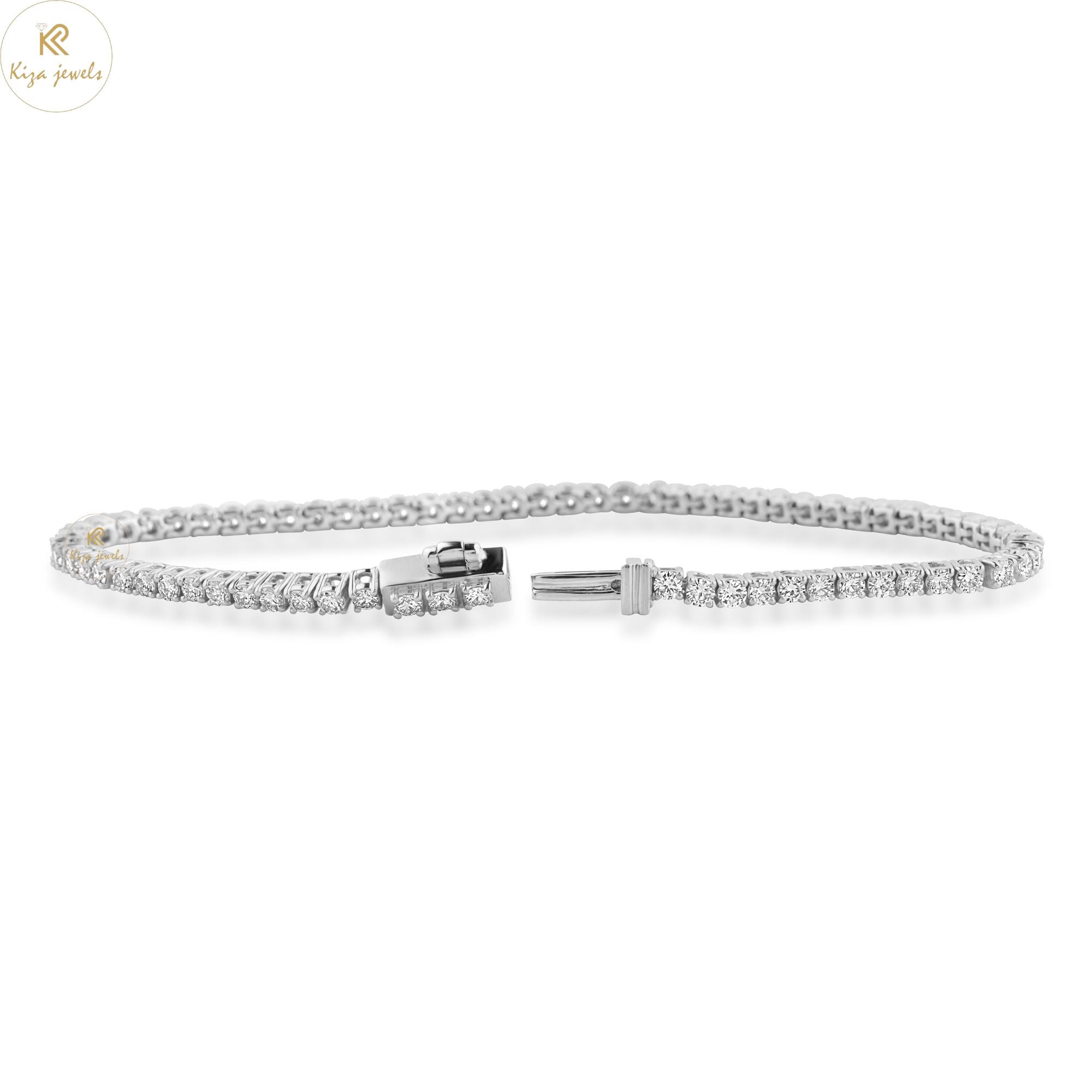 1.80 TDW Round Cut Diamond Tennis Bracelet