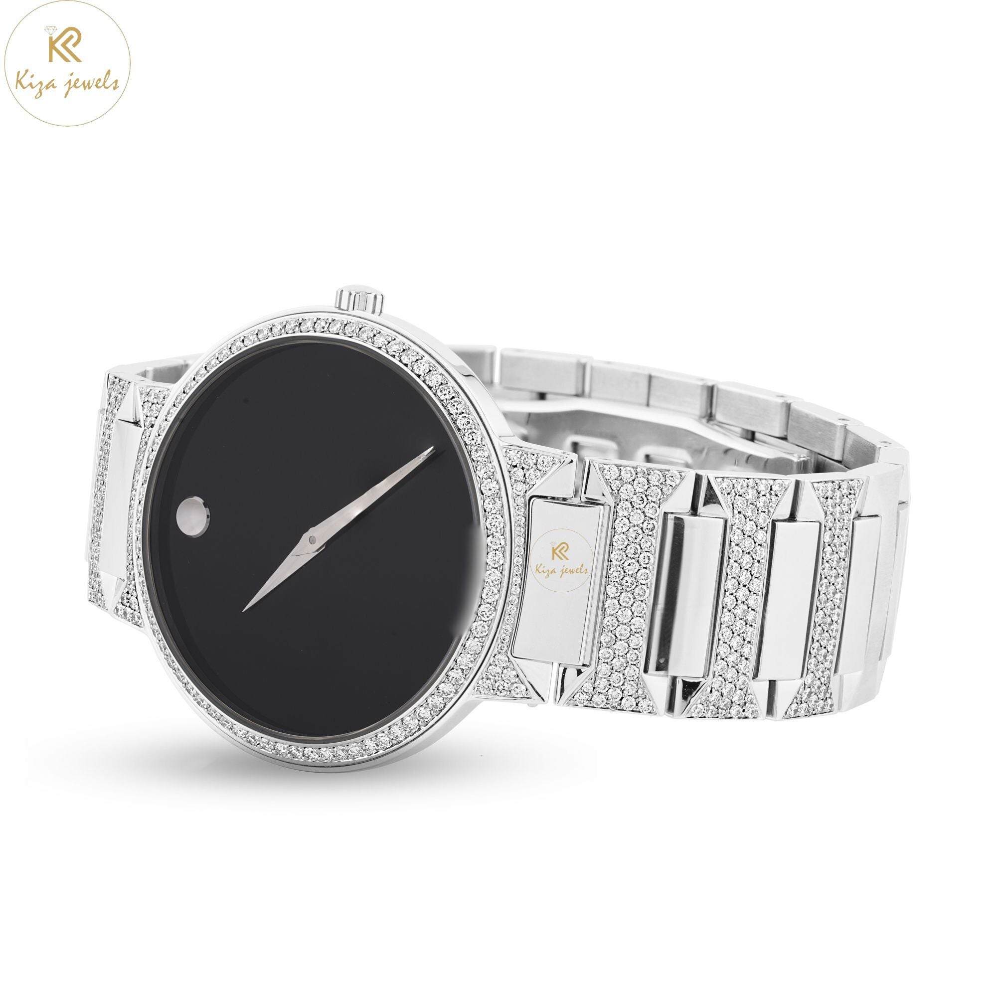 3.40 TDW Round Cut Women's Diamond Watch