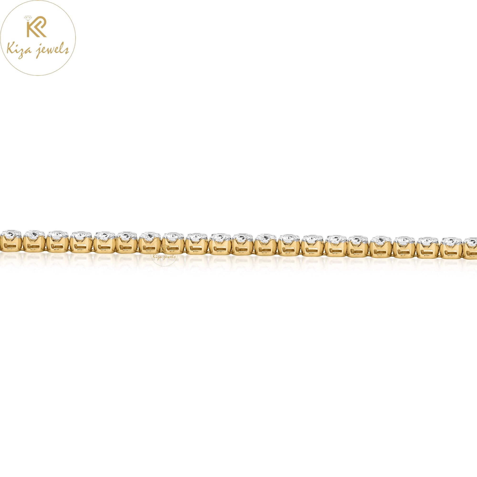 3.036 TDW Round Cut Diamond Tennis Bracelet