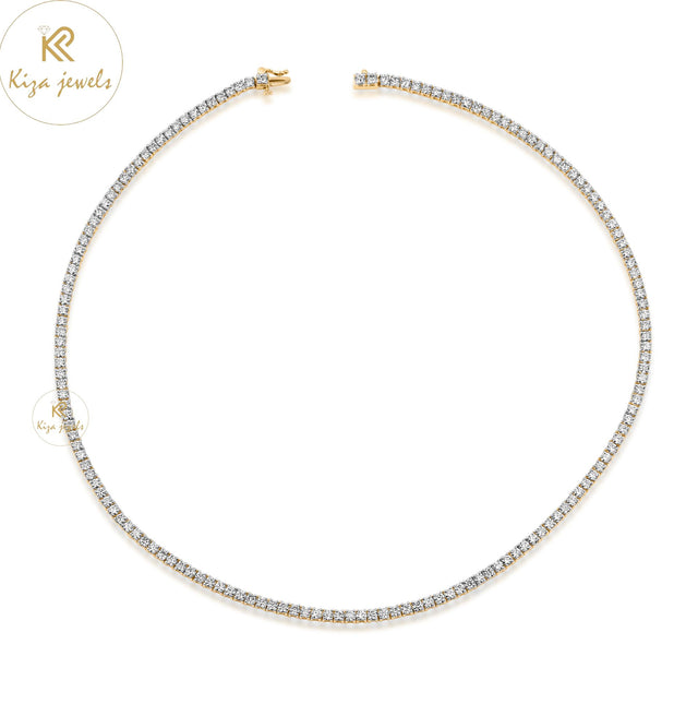 10.08 TDW Round Cut Diamond Tennis Necklace