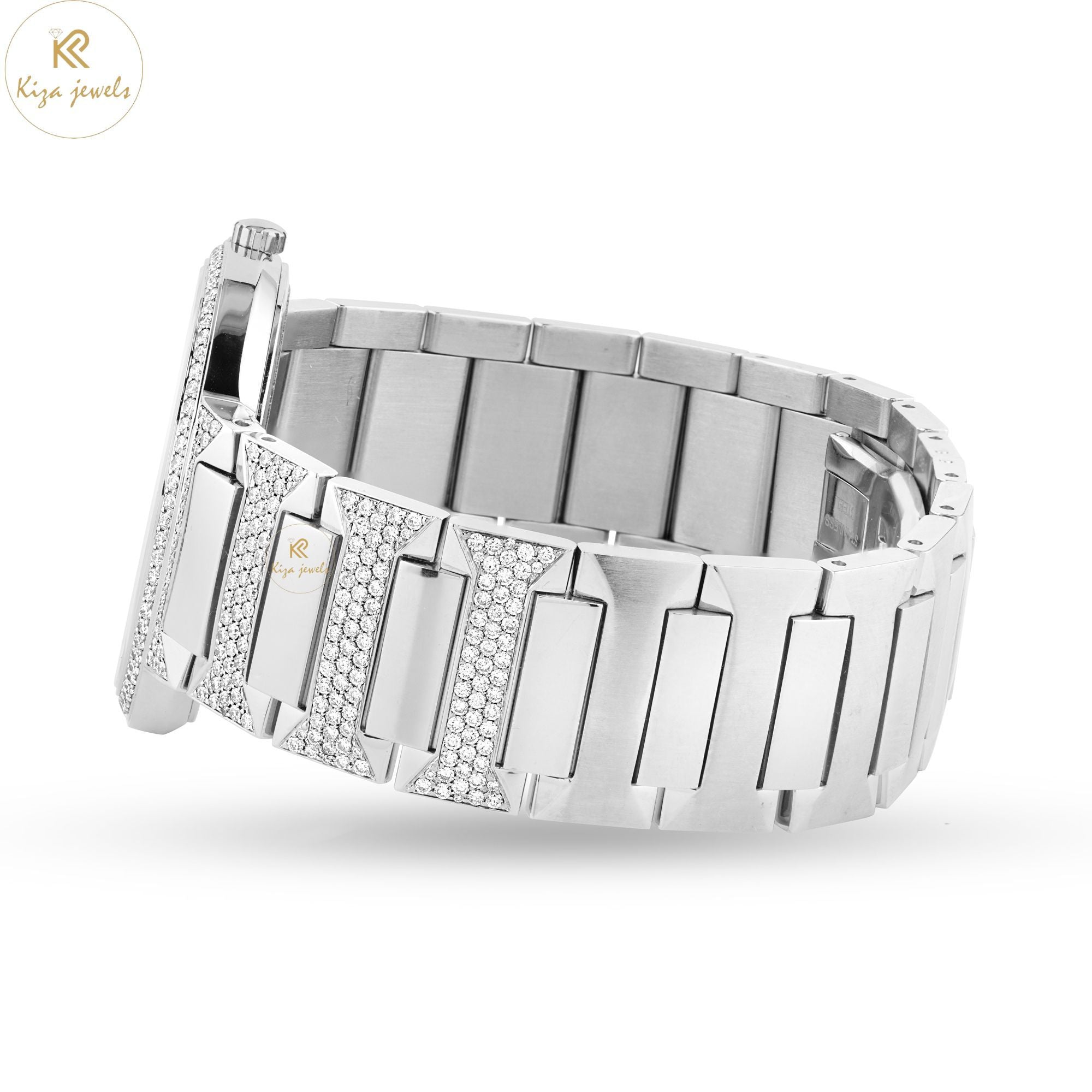 3.40 TDW Round Cut Women's Diamond Watch