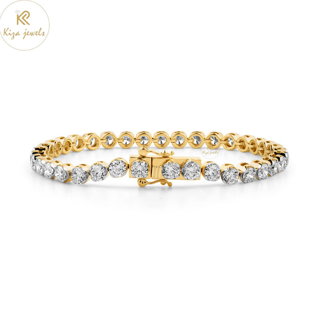 3.036 TDW Round Cut Diamond Tennis Bracelet