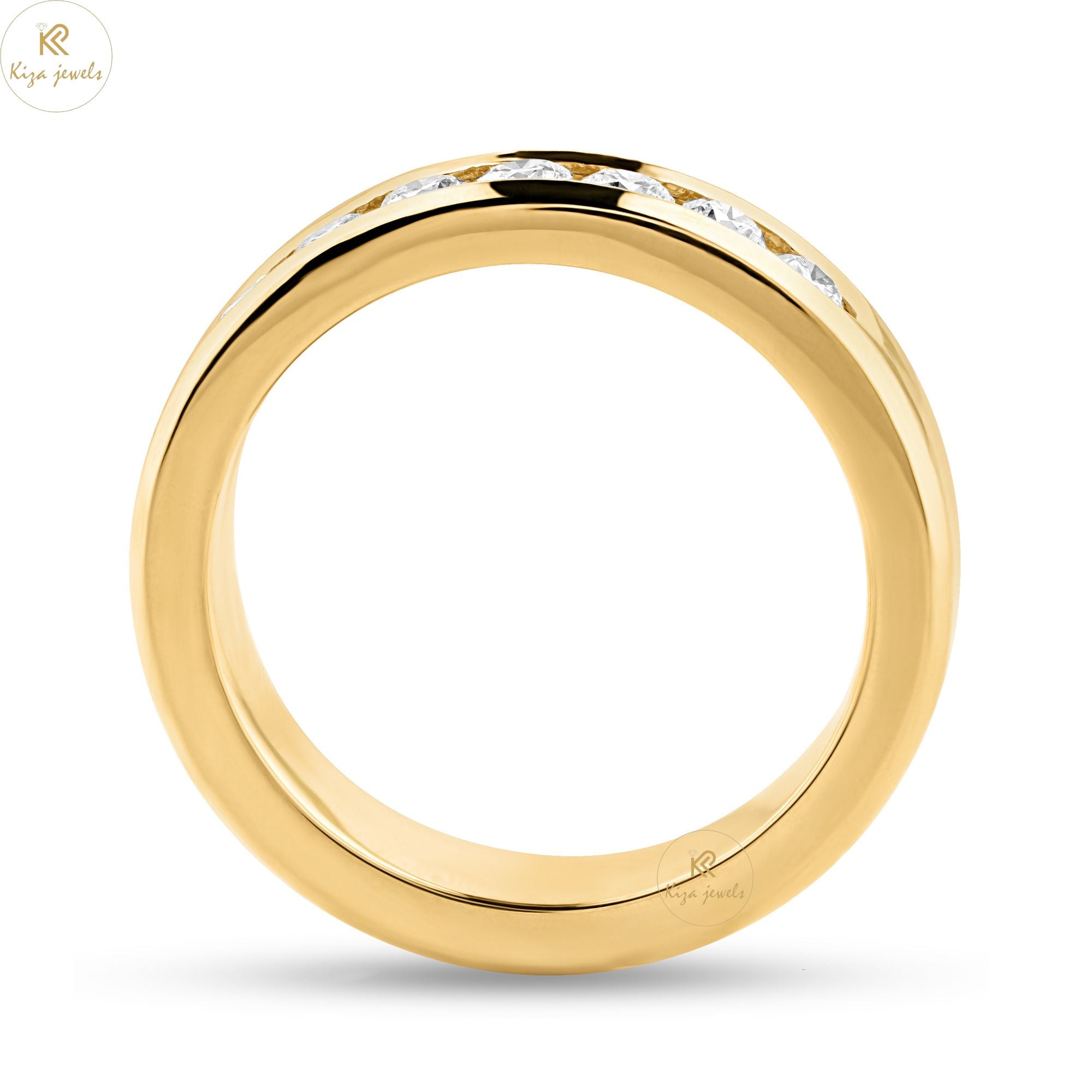 0.71 TDW Round Cut Women's Diamond Band Ring