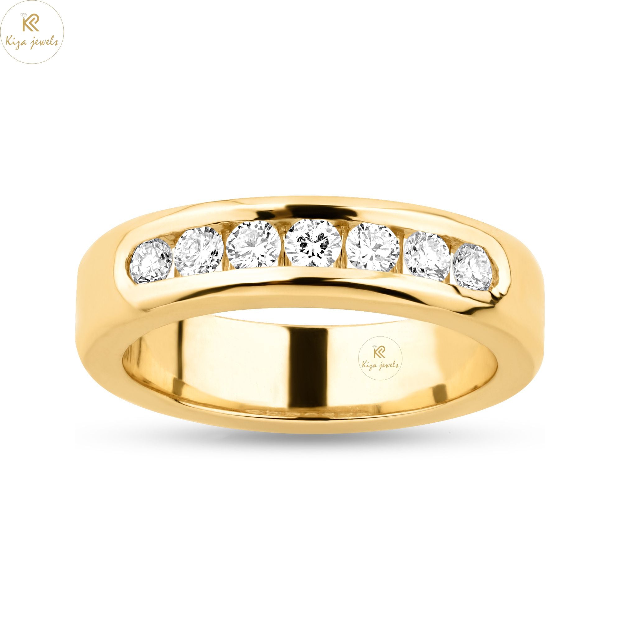 0.71 TDW Round Cut Women's Diamond Band Ring