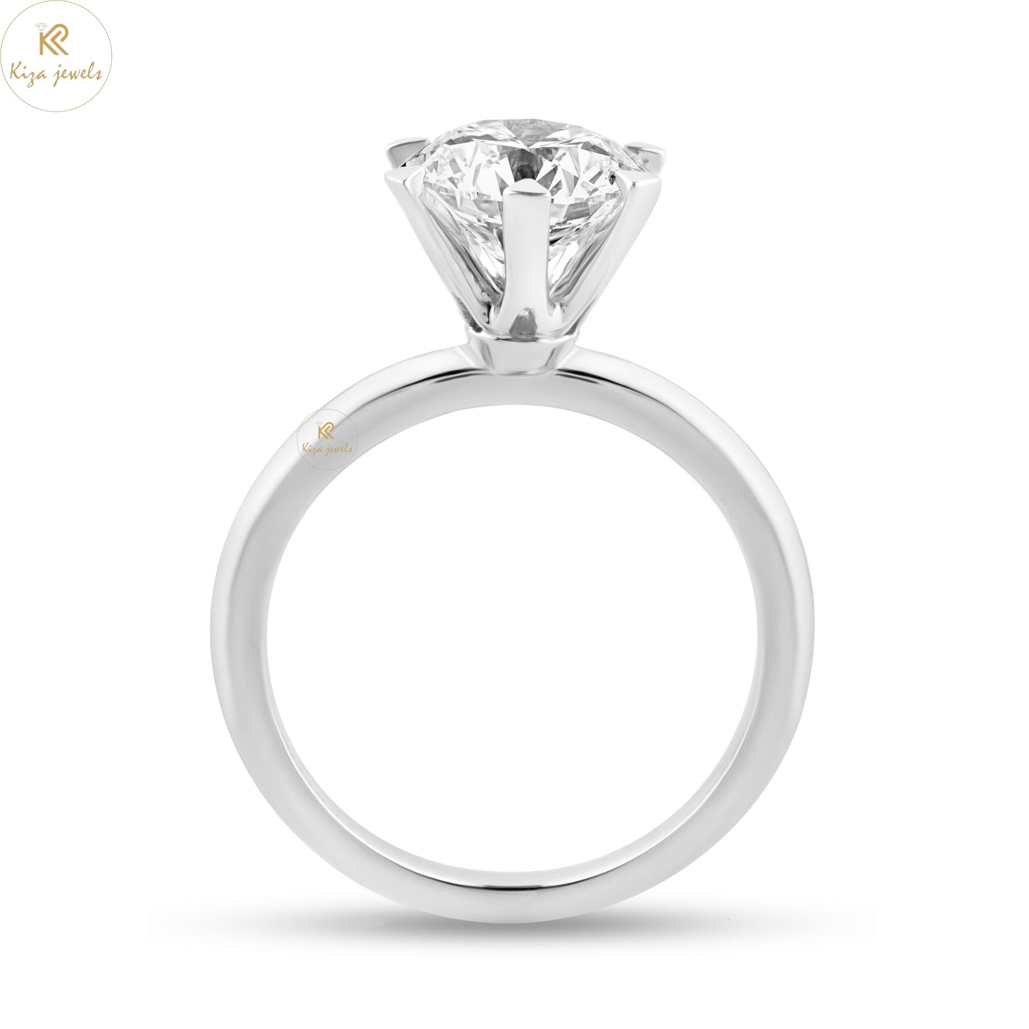 2.00 TDW Round Cut Women's Solitaire Diamond Ring