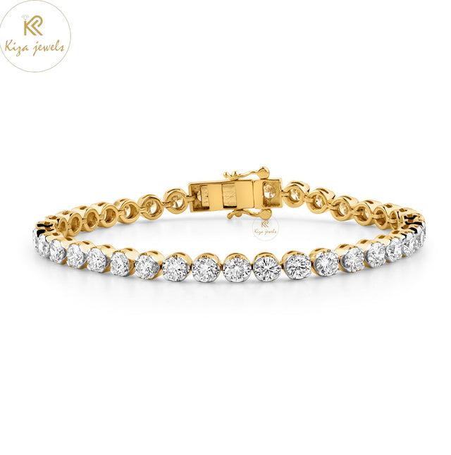 3.036 TDW Round Cut Diamond Tennis Bracelet