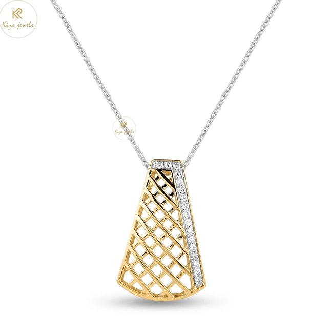 0.204 TDW Round Brilliant Cut Diamond Custom Pendant With Chain