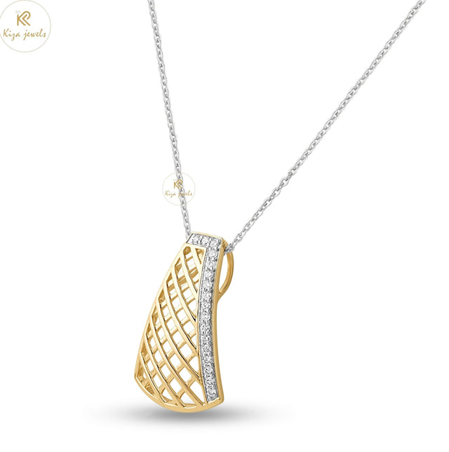 0.204 TDW Round Brilliant Cut Diamond Custom Pendant With Chain