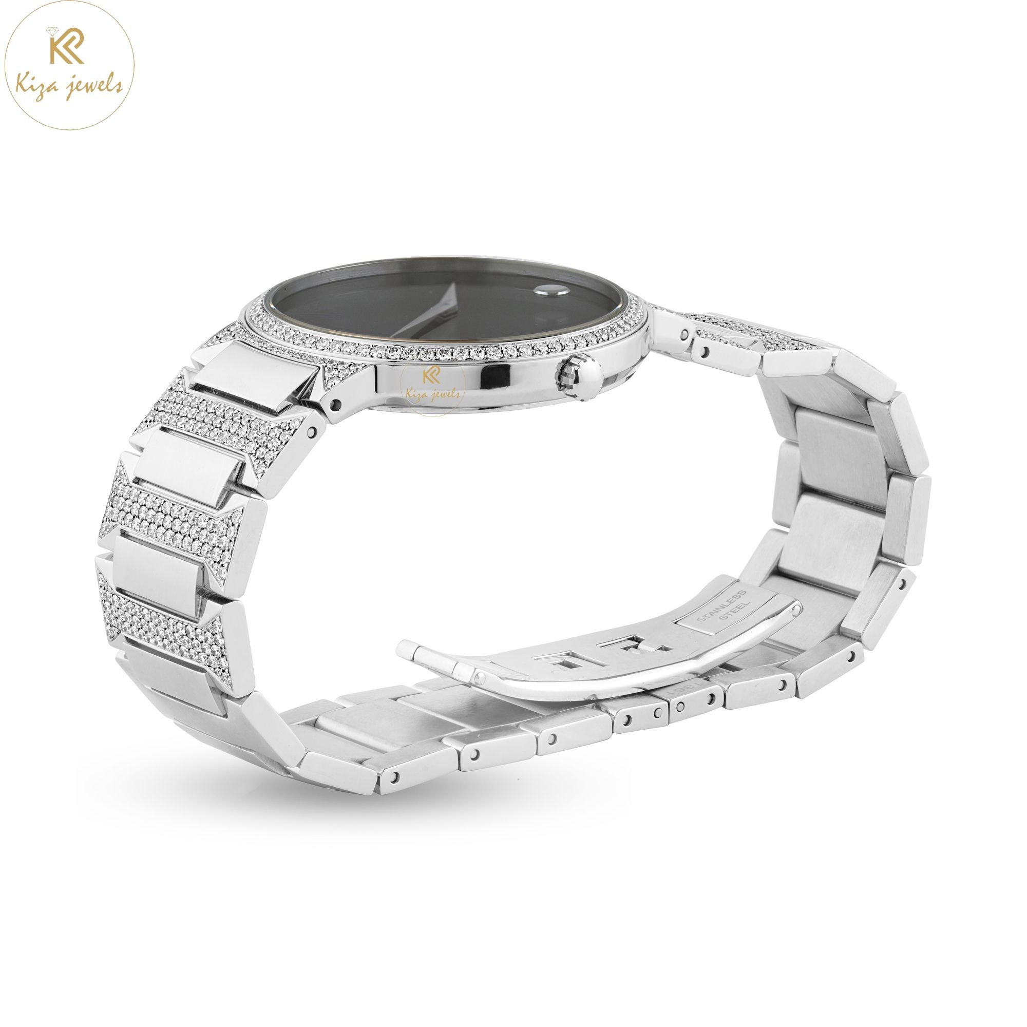 3.40 TDW Round Cut Women's Diamond Watch