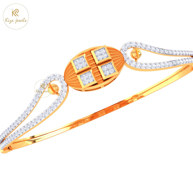 1.55 TDW Round Cut Diamond women's Bangle Bracelet