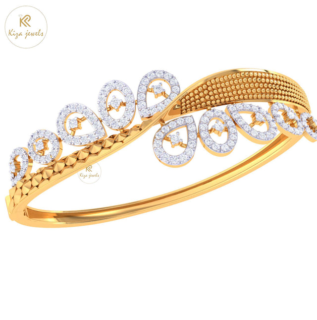 1.35 TDW Round Cut Diamond women's Bangle Bracelet