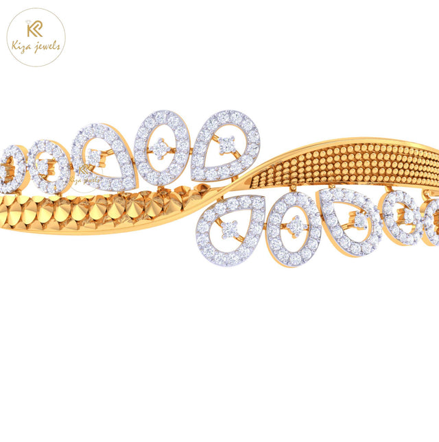 1.35 TDW Round Cut Diamond women's Bangle Bracelet