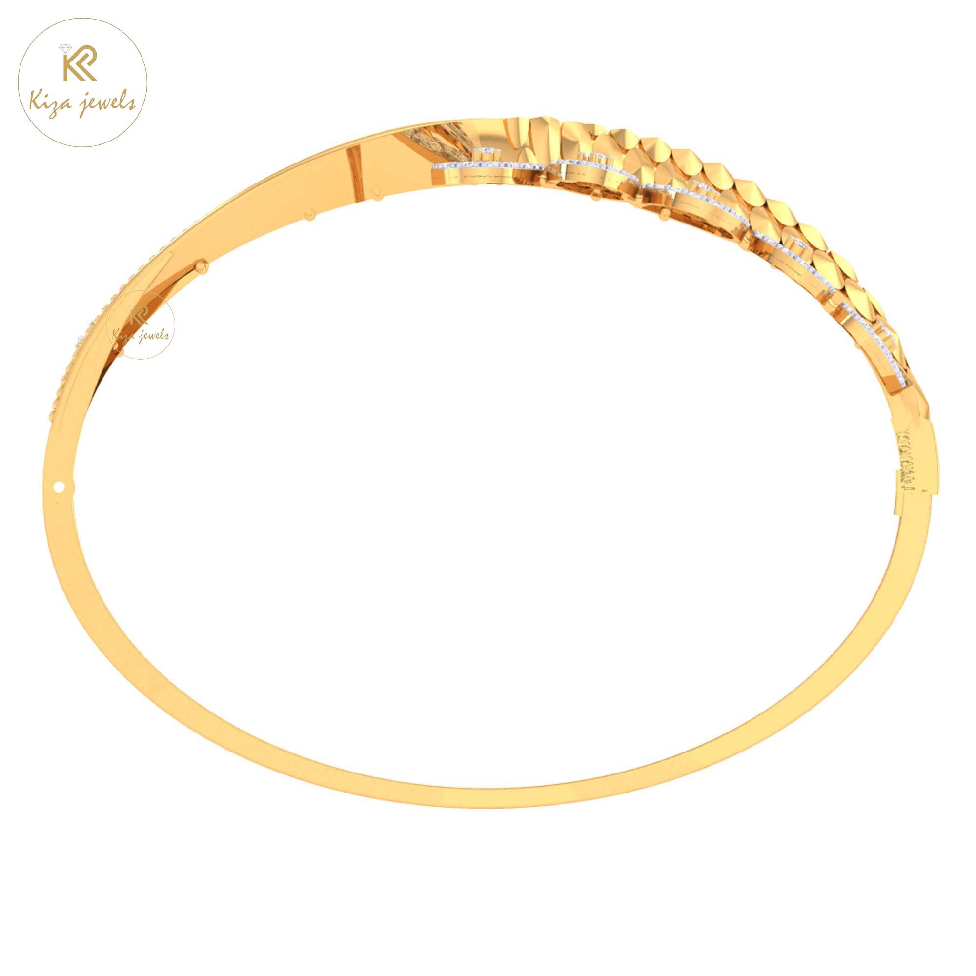 1.35 TDW Round Cut Diamond women's Bangle Bracelet