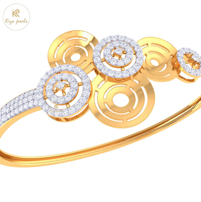 1.20 TDW Round Cut Diamond women's Bangle Bracelet