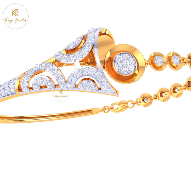 1.05 TDW Round Cut Diamond women's Bangle Bracelet