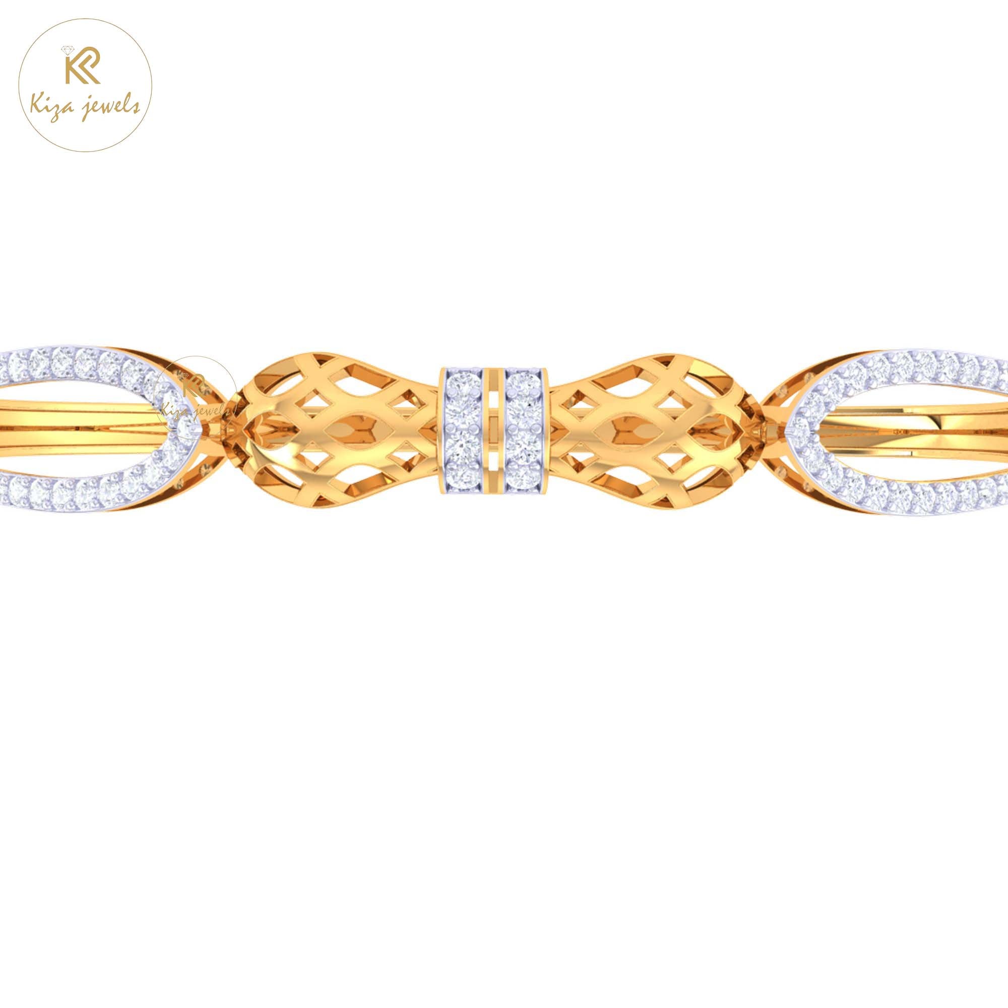 0.82 TDW Round Cut Diamond women's Bangle Bracelet
