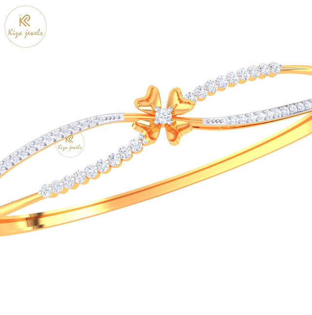 0.84 TDW Round Cut Diamond women's Bangle Bracelet