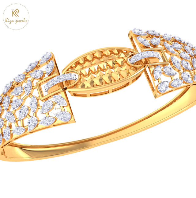 1.19 TDW Round Cut Diamond women's Bangle Bracelet