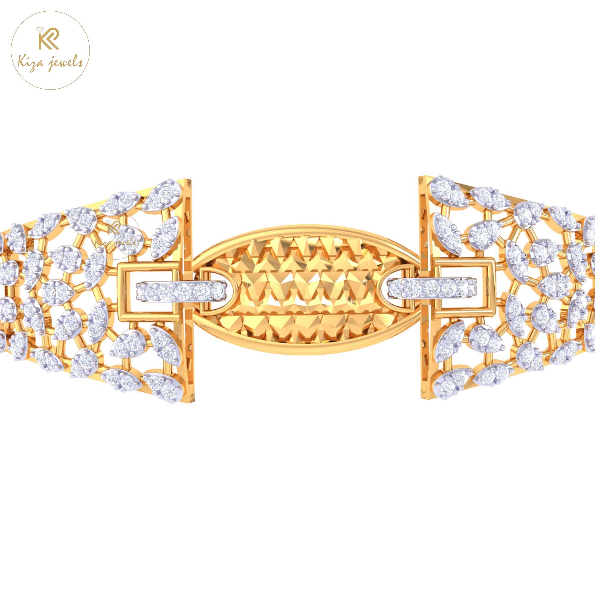 1.19 TDW Round Cut Diamond women's Bangle Bracelet