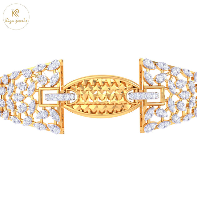 1.19 TDW Round Cut Diamond women's Bangle Bracelet