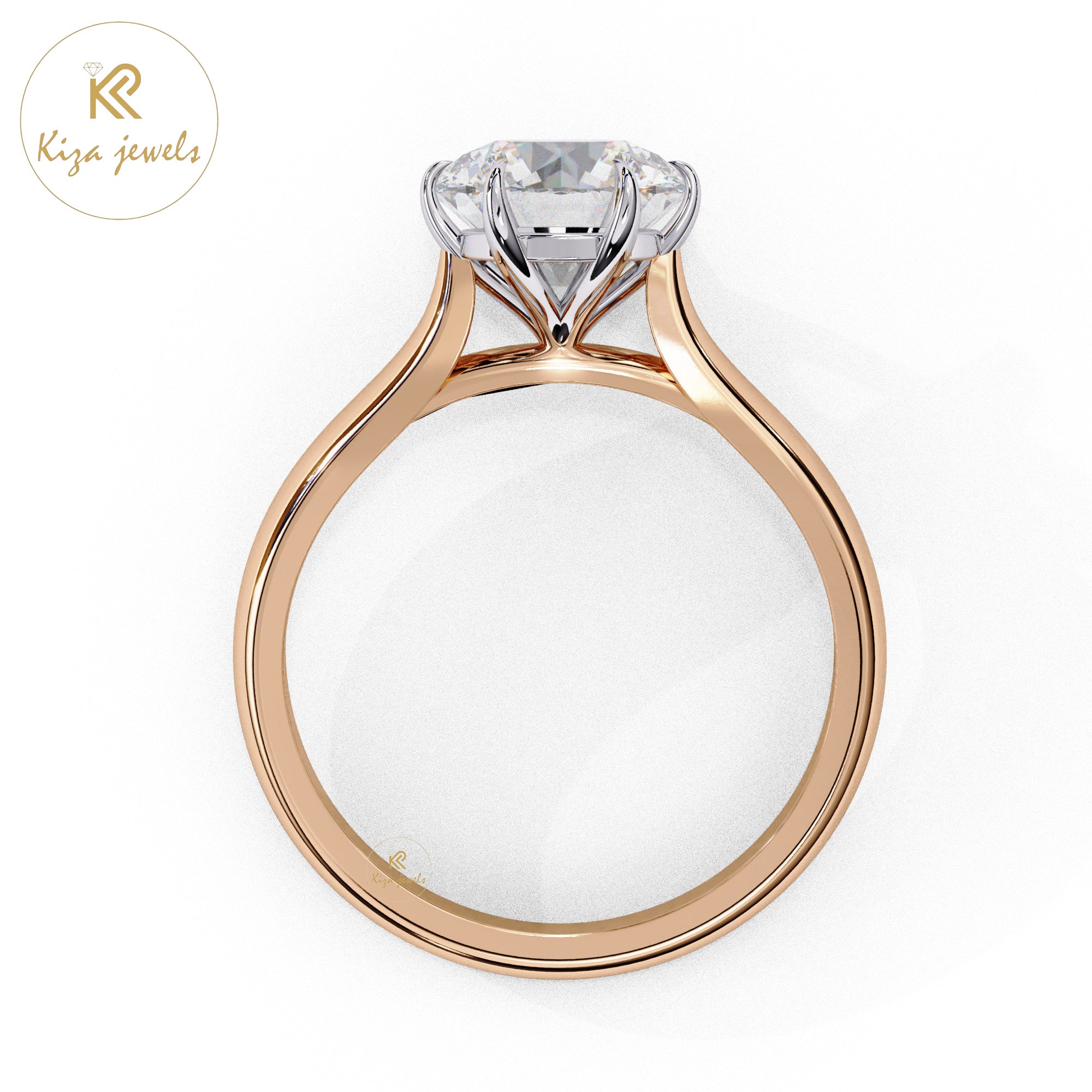 1.92 TDW Round Cut Women's Diamond Solitaire Ring