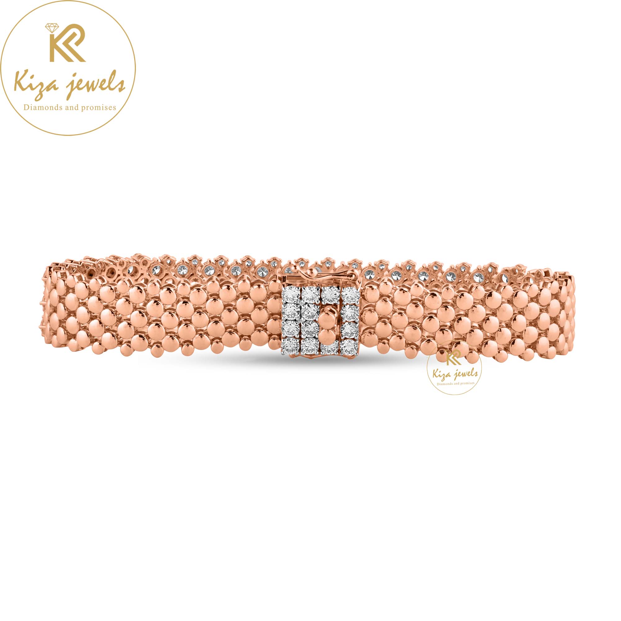 11.30 TDW Round Cut Diamond slider Bracelet