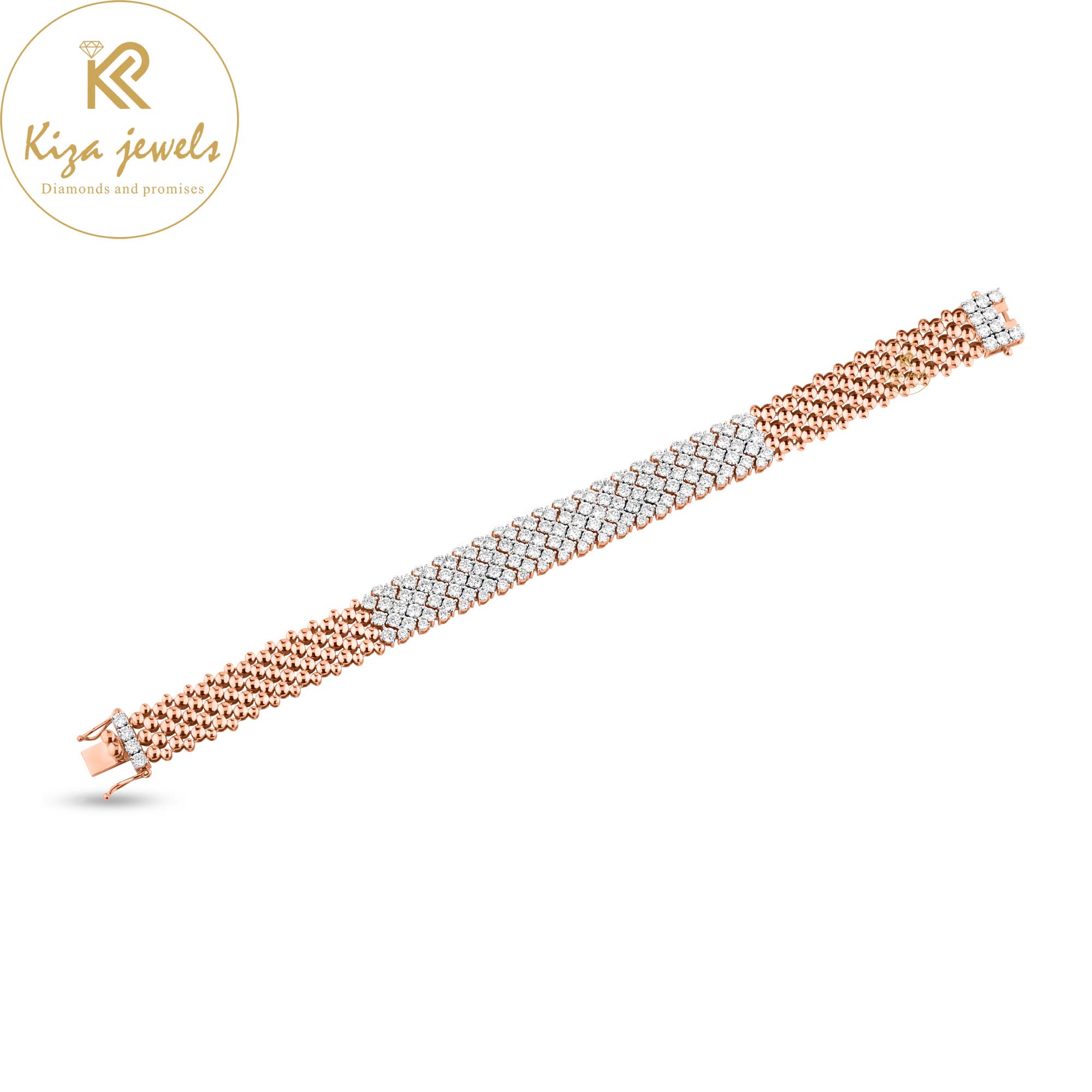 11.30 TDW Round Cut Diamond slider Bracelet