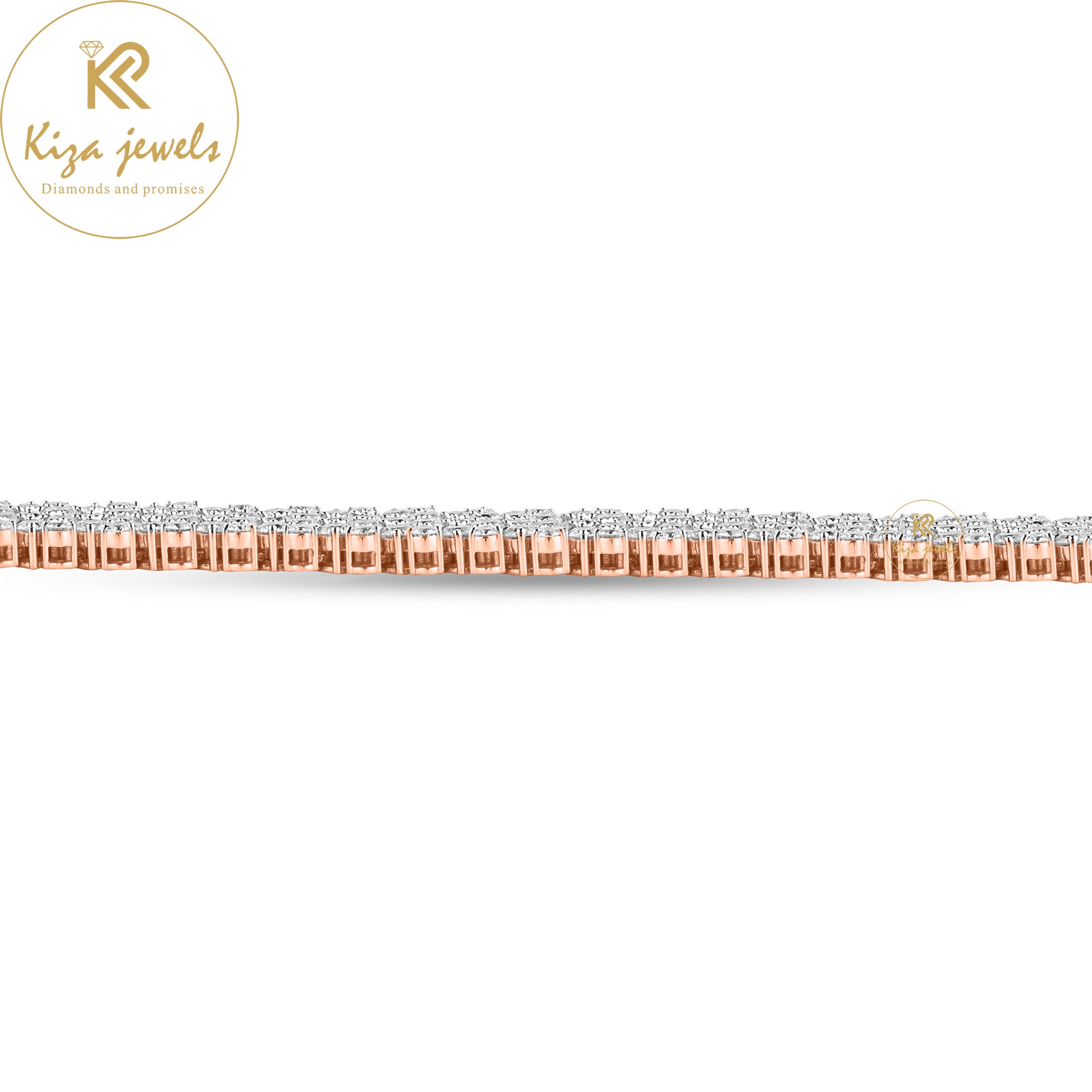 11.30 TDW Round Cut Diamond slider Bracelet