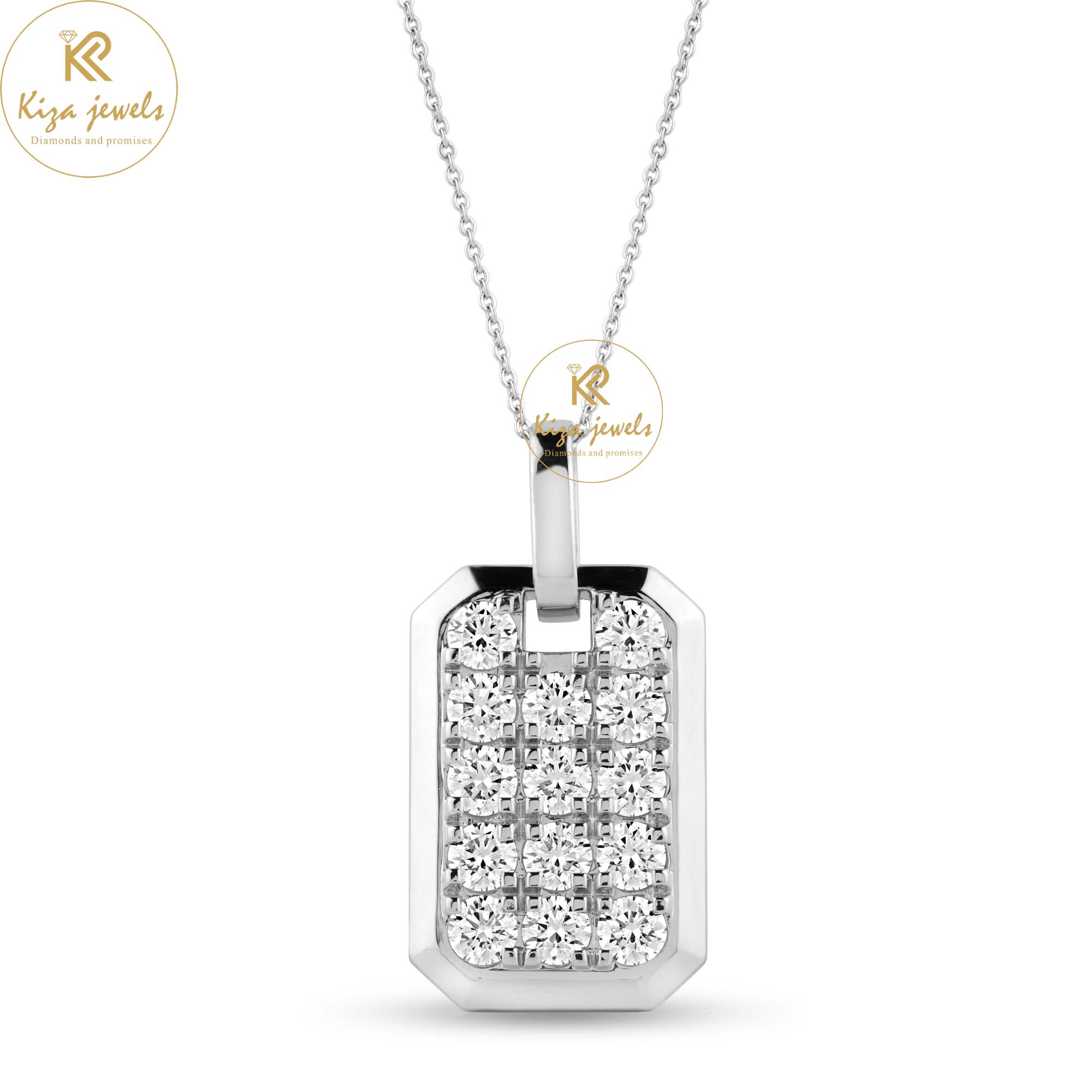 11.16 TDW Round Brilliant Cut Diamond Custom Pendant