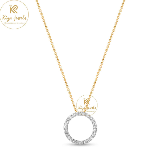 0.23 TDW Round Cut Diamond Custom Pendant With Chain