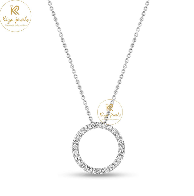 0.23 TDW Round Brilliant Cut Diamond Custom Pendant With Chain