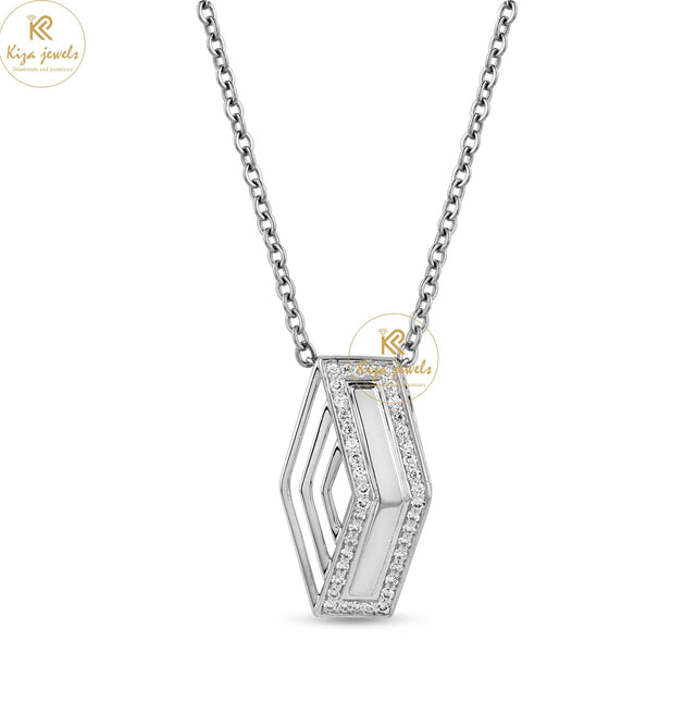 0.15 TDW Round Brilliant Cut Diamond Custom Pendant With Chain