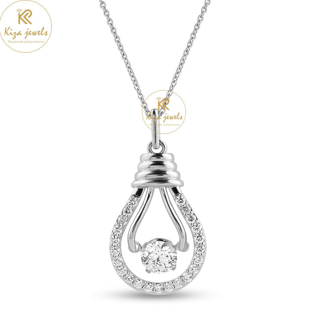 1.46 TDW Round Cut Diamond Custom Pendant