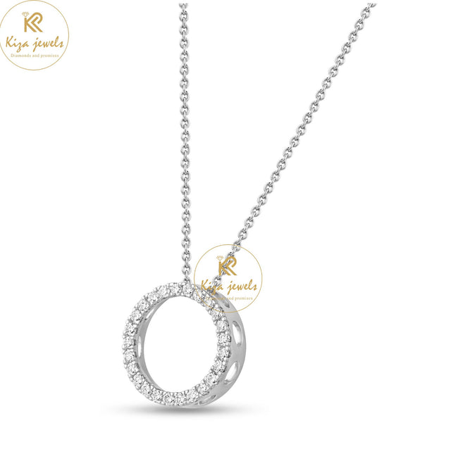 0.23 TDW Round Brilliant Cut Diamond Custom Pendant With Chain