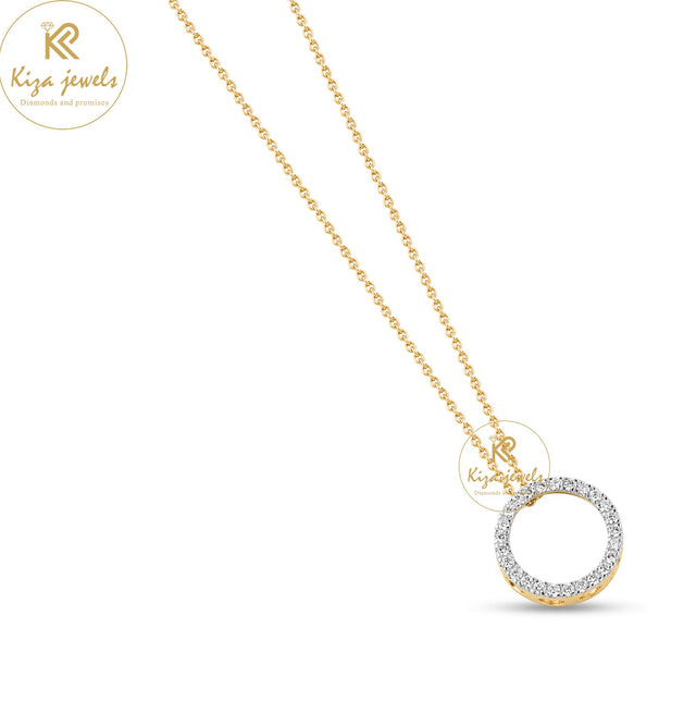 0.23 TDW Round Cut Diamond Custom Pendant With Chain