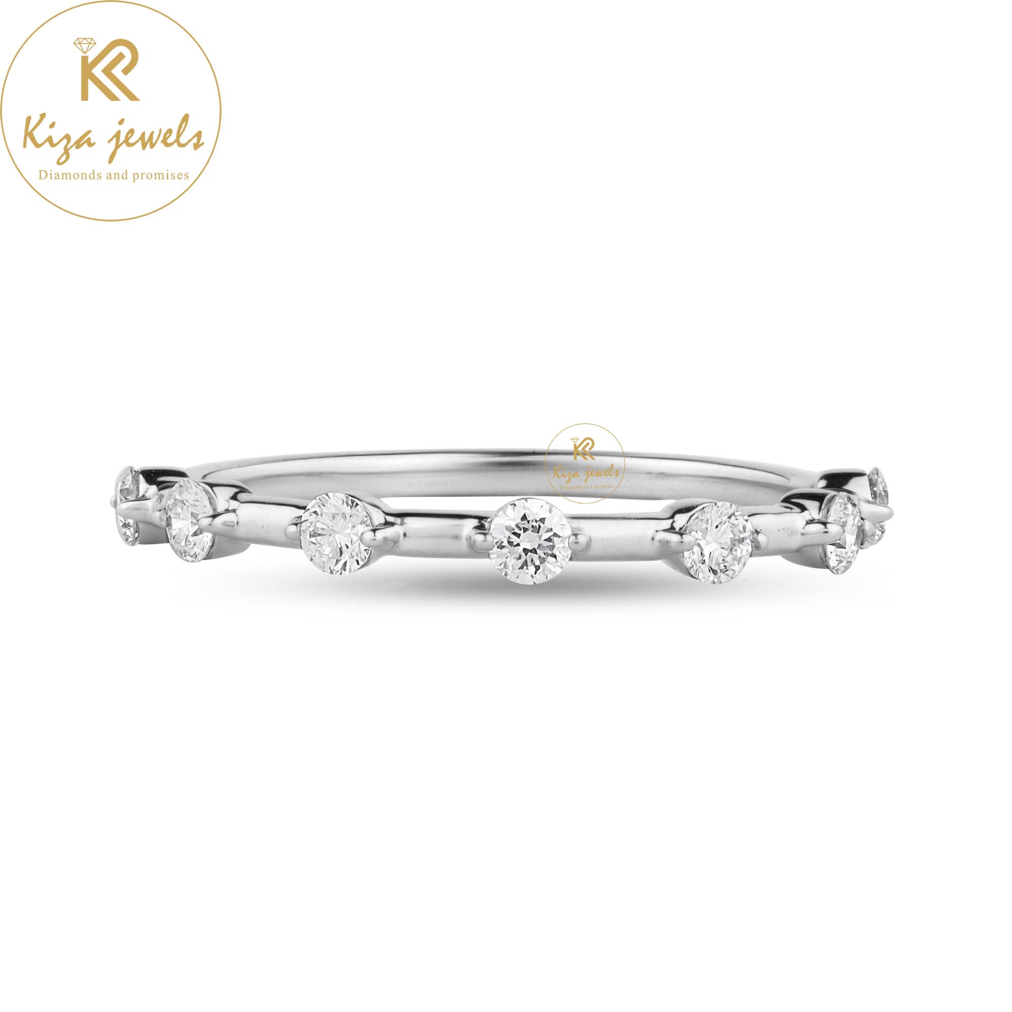 0.24 TDW Round Cut Women's Diamond Band Ring