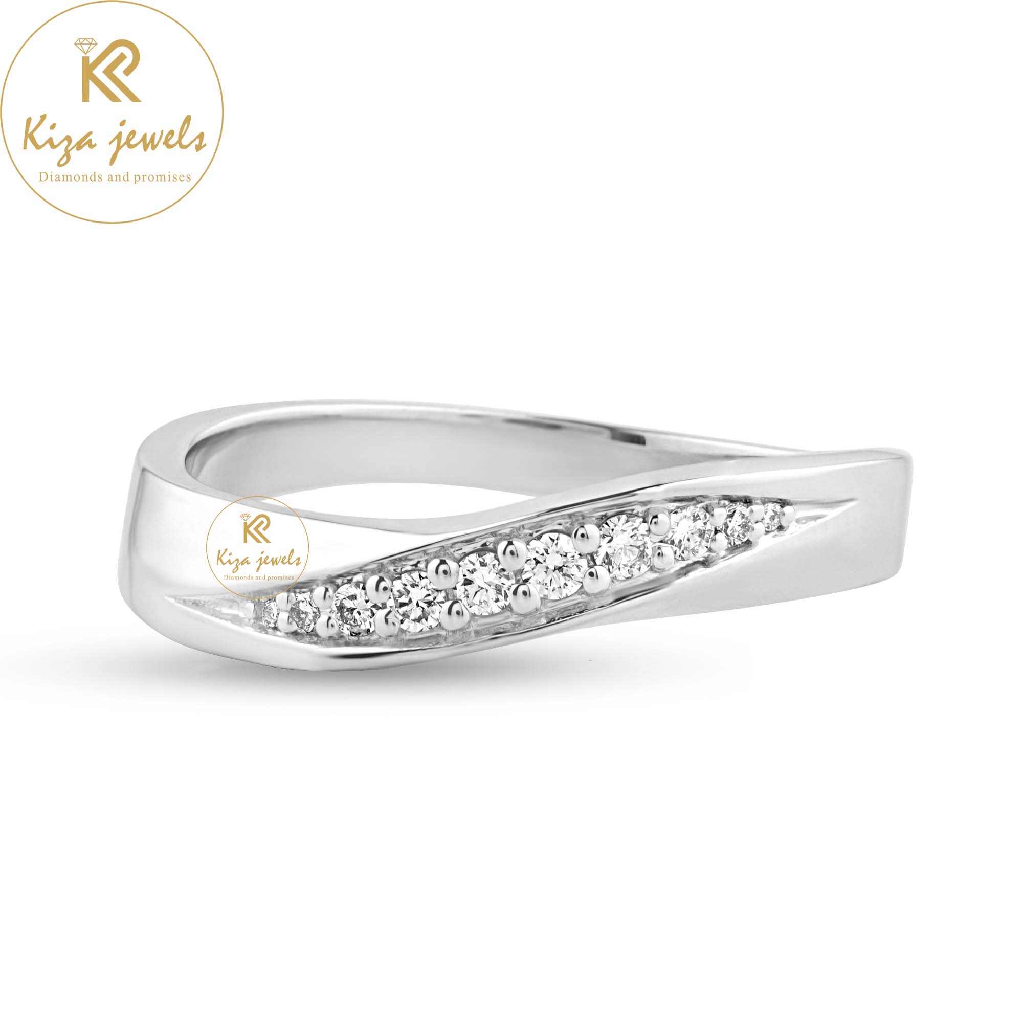 0.10 TDW Round Cut Women's Diamond Band Ring