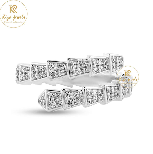 0.72 TDW Round Cut Women's Diamond Band Ring