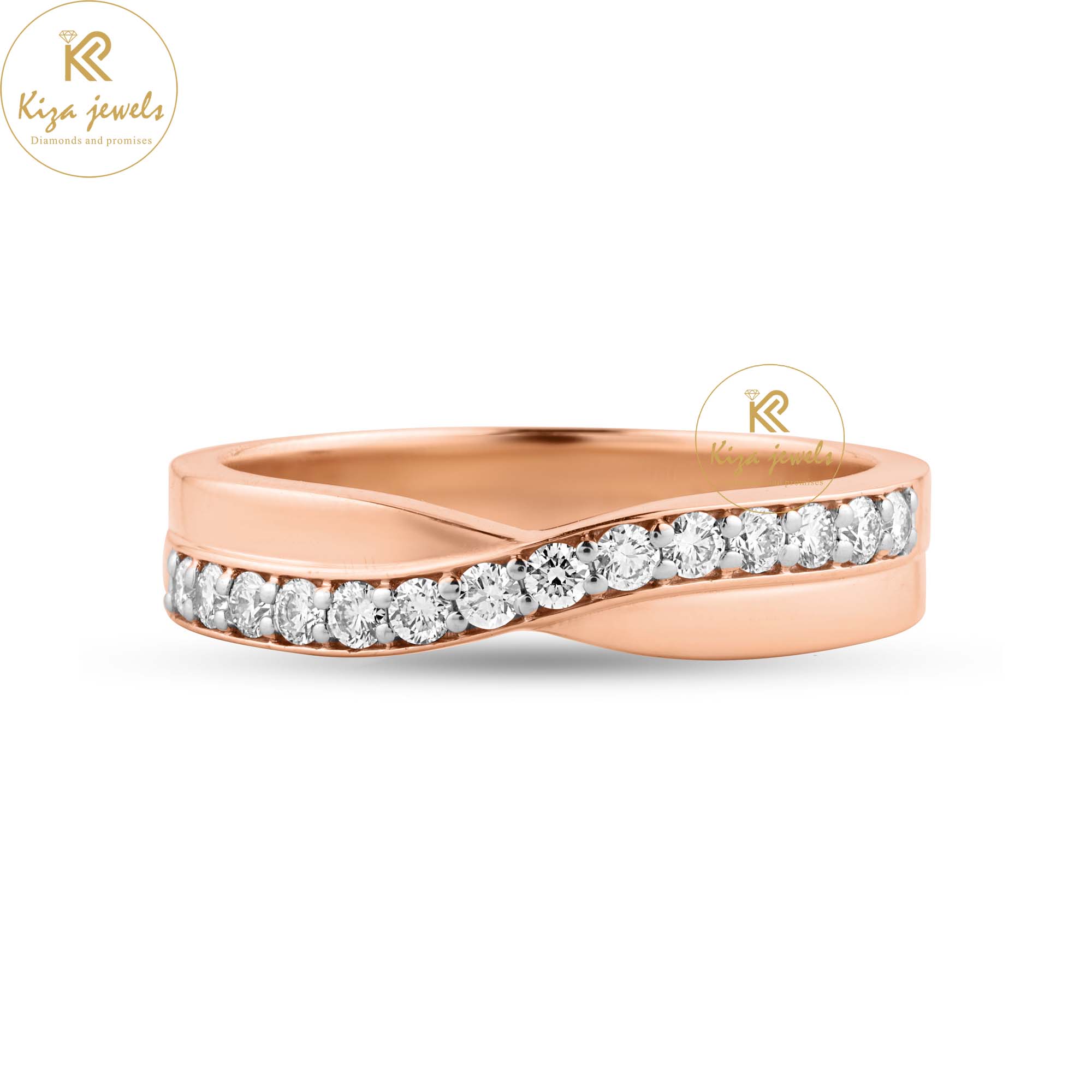 0.294 TDW Round Cut Diamond Women's Band Ring