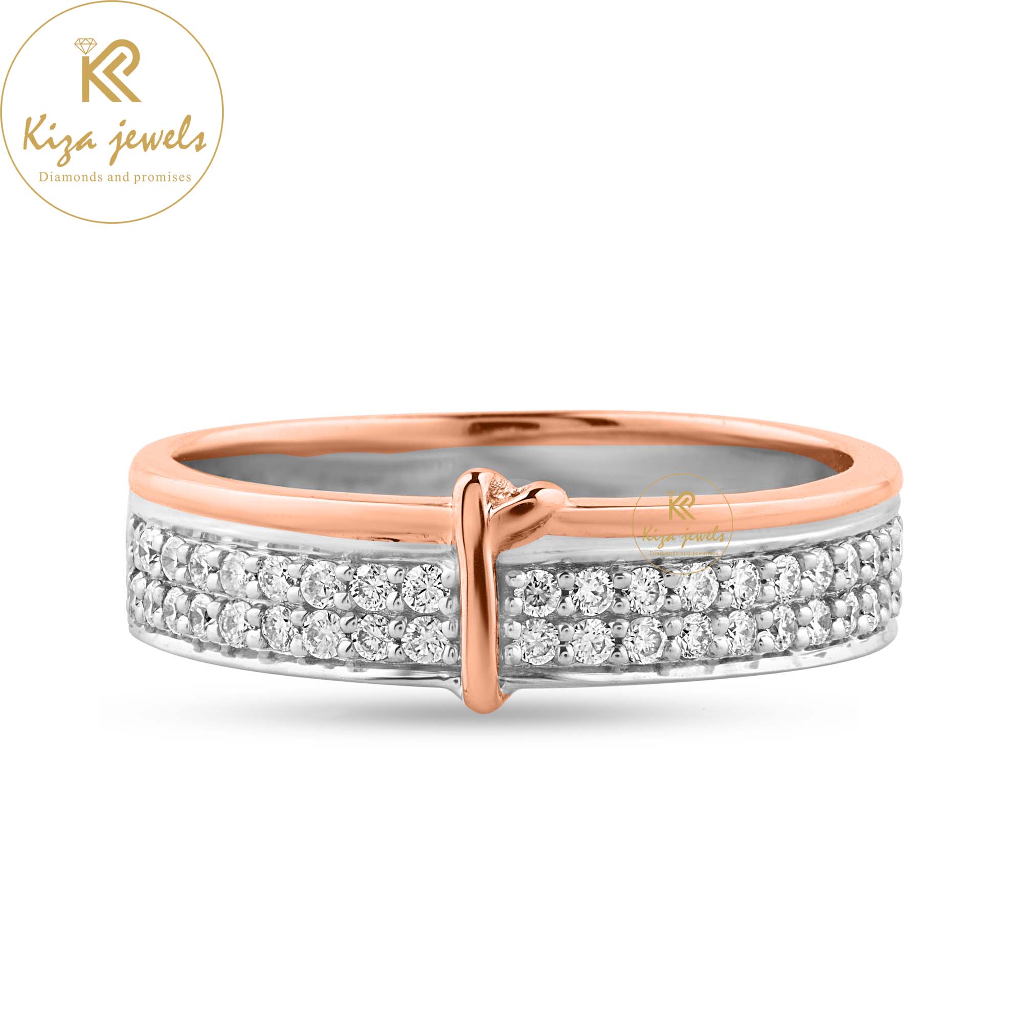 0.26 TDW Round Cut Women's Diamond Band Ring