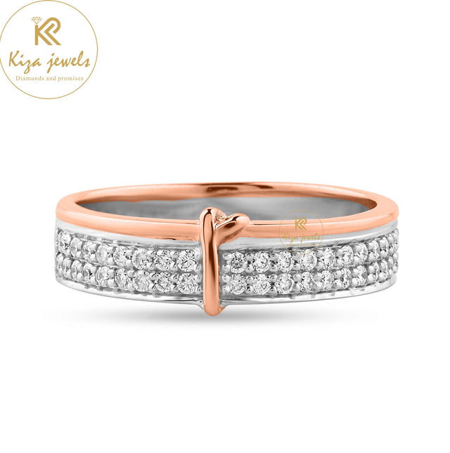 0.26 TDW Round Cut Women's Diamond Band Ring